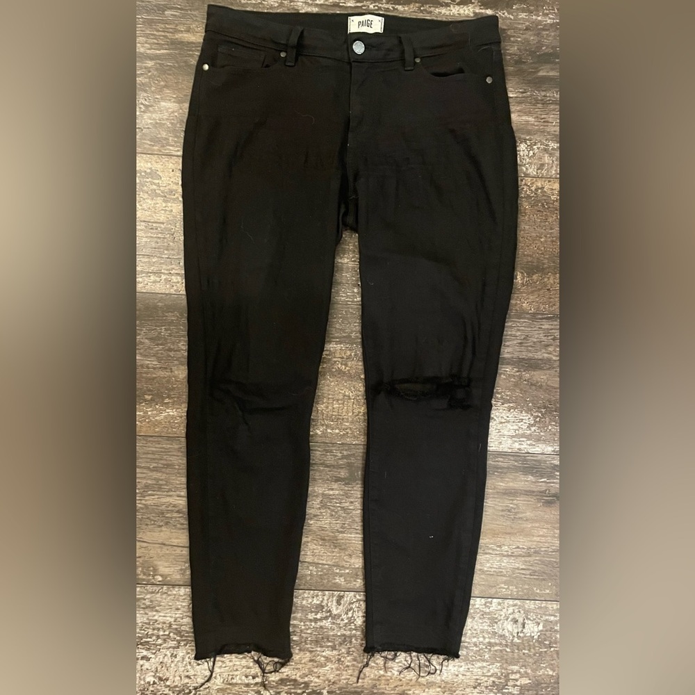 Paige, Black Jeans, Verdugo Crop sz 31